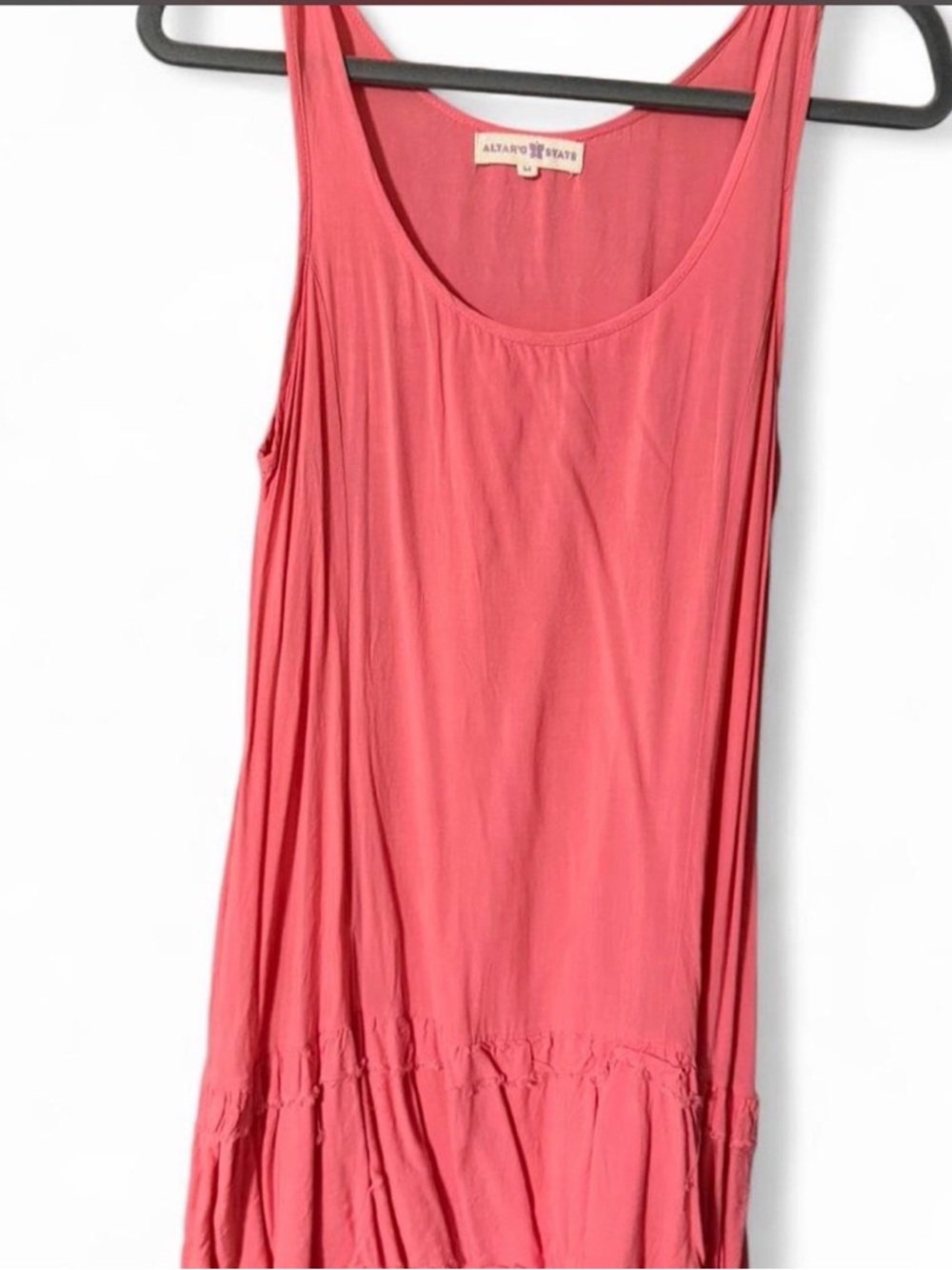 Altar'd State Coral Sleeveless Scoop Neck Tank Dress